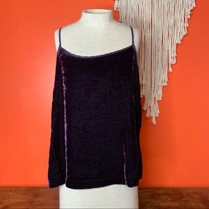 Merona Y2K Velvet Spaghetti Strap Tank Top